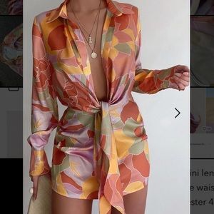 Pattern dress , satin smooth material. XXL = size 12 bottoms